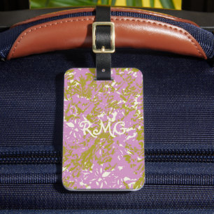 Personalisiertes elegantes rosa botanisches Design Gepäckanhänger