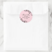 Personalisiertes elegantes rosa Brautparty Vielen  Runder Aufkleber (Tasche)