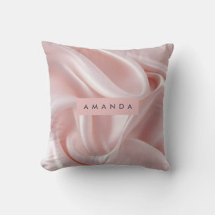 Personalisiertes Elegantes Rosa Satin Design Kissen