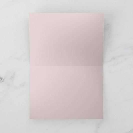 Personalisiertes elegantes rosa Script-Brautparty Dankeskarte (Innenseite)