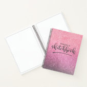 Personalisiertes elegantes rosa Sketchbook-Noteboo Notizblock (Innenseite)