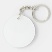 Personalisiertes elegantes rosafarbenes Monogramm Schlüsselanhänger (Rückseite)