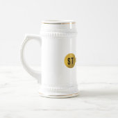 Personalisiertes elegantes Schwarz & Gold Modernes Bierglas (Links)