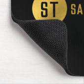 Personalisiertes elegantes Schwarz & Gold Modernes Mousepad (Ecke)