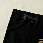 Personalisiertes elegantes Schwarz & Gold Modernes Strandtuch (Beispiel)
