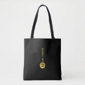 Personalisiertes elegantes Schwarz & Gold Modernes Tasche (Vorderseite)