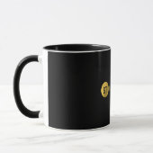 Personalisiertes elegantes Schwarz & Gold Modernes Tasse (Links)