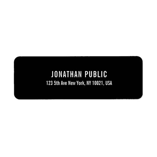 Personalisiertes elegantes Schwarz-Weiß-Design (Vorne)