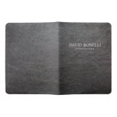 Personalisiertes Elegantes Schwarzes Leder Extra Großes Moleskine Notizbuch (Geöffnet)