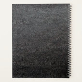 Personalisiertes Elegantes Schwarzes Leder Planer (Rückseite)
