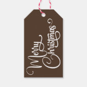 Personalisiertes, elegantes Script Freude an Weihn Geschenkanhänger (Vorderseite)