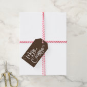 Personalisiertes, elegantes Script Freude an Weihn Geschenkanhänger (Mit Garn)