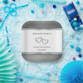Personalisiertes elegantes Silver 25-jähriges Part Pappteller (Party)