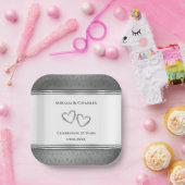 Personalisiertes elegantes Silver 25-jähriges Part Pappteller (Party)