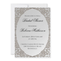 Personalisiertes elegantes Silver Brautparty