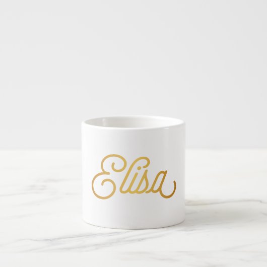 Personalisiertes elegantes Skript Elisa Espressotasse (Vorderseite)