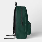 Personalisiertes elegantes Smaragdgrünes Monogramm Bedruckter Rucksack (Links)