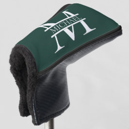 Personalisiertes elegantes Smaragdgrünes Monogramm Golf Headcover