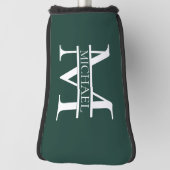 Personalisiertes elegantes Smaragdgrünes Monogramm Golf Headcover (Rotieren 90)