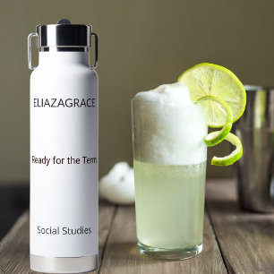Personalisiertes Elegantes Süßes Neues Semester Le Trinkflasche