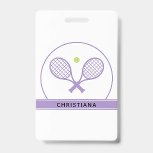 Personalisiertes Elegantes Tennis Racket und Ball Ausweis