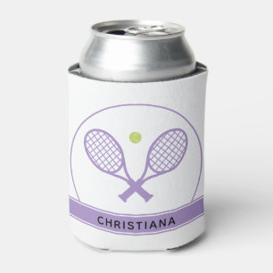 Personalisiertes Elegantes Tennis Racket und Ball Dosenkühler