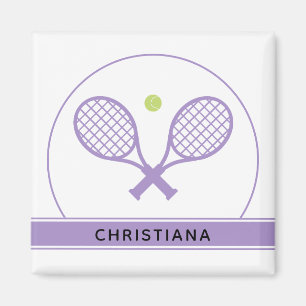 Personalisiertes Elegantes Tennis Racket und Ball Magnet