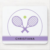 Personalisiertes Elegantes Tennis Racket und Ball  Mousepad (Vorne)
