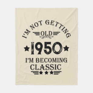 Personalisiertes elegantes Vintage-Geburtstagsgesc Fleecedecke