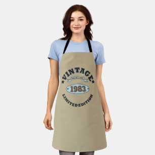 Personalisiertes elegantes Vintage-Geburtstagsgesc Schürze