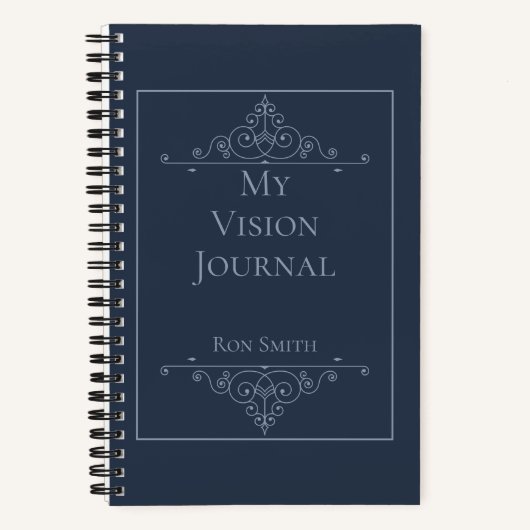 Personalisiertes elegantes Vision-Journal Notizblock (Vorderseite)