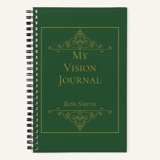 Personalisiertes elegantes Vision-Journal Notizblock (Vorderseite)