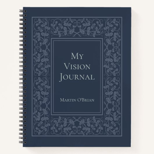 Personalisiertes elegantes Vision Journal Notizblock (Vorderseite)