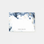 Personalisiertes Elegantes Wasser Gold Navy Blau Post-it Klebezettel (Vorderseite)