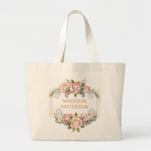 Personalisiertes Elegantes Watercolor Florenz Jumbo Stoffbeutel