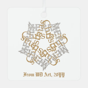 Personalisiertes Elegantes Weihnachtsfest Ornament Aus Metall