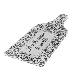 Personalisiertes elegantes Weihnachtsmuster Schneidebrett