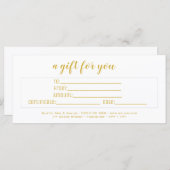 Personalisiertes elegantes White & Gold Script-Ges (Vorne/Hinten)