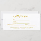 Personalisiertes elegantes White & Gold Script-Ges (Vorderseite)