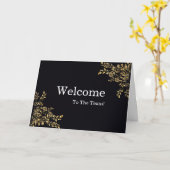 Personalisiertes Elegantes Willkommen Karte (Gelbe Blume)