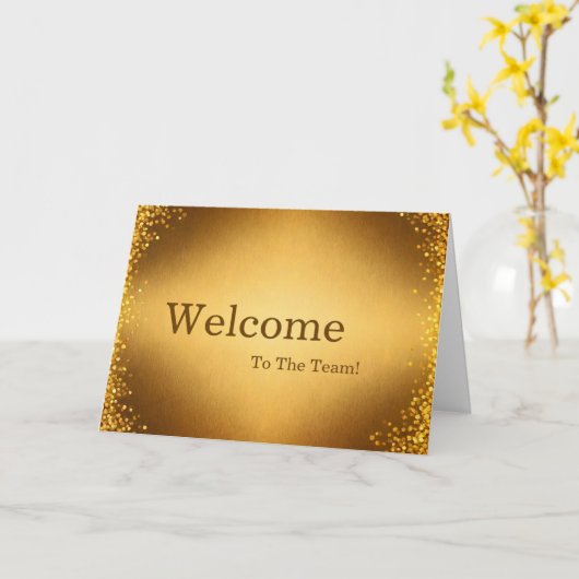 Personalisiertes Elegantes Willkommen Karte (Gelbe Blume)