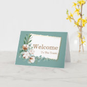 Personalisiertes Elegantes Willkommen Karte (Gelbe Blume)