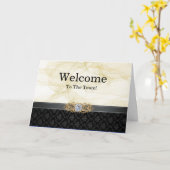 Personalisiertes Elegantes Willkommen Karte (Gelbe Blume)