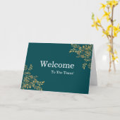 Personalisiertes Elegantes Willkommen Karte (Gelbe Blume)