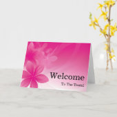 Personalisiertes Elegantes Willkommen Karte (Gelbe Blume)