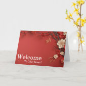 Personalisiertes Elegantes Willkommen Karte (Gelbe Blume)