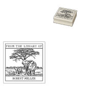 Personalisiertes Elephant-Buchzeichen Gummistempel (Stempel)