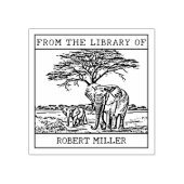 Personalisiertes Elephant-Buchzeichen Gummistempel (Prägung)