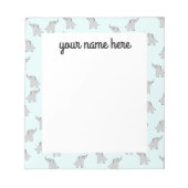 Personalisiertes Elephant Editor Notizblock (Vorderseite)