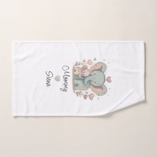 Personalisiertes Elephant Liebe Handtuch Set (Handtuch)
